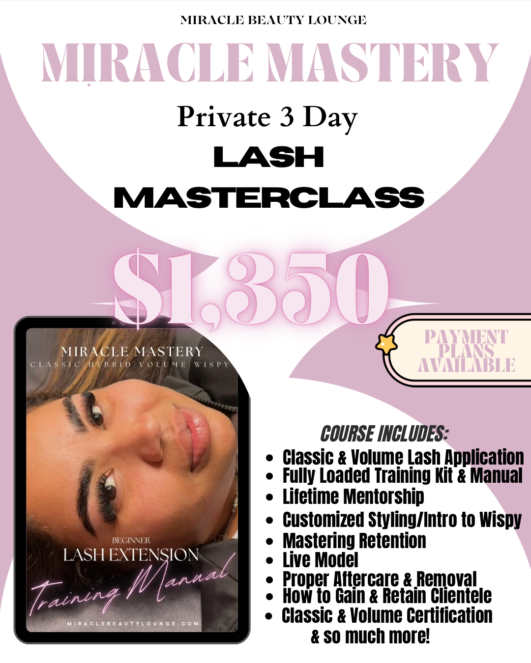 3 Day Private Beginner Lash Training